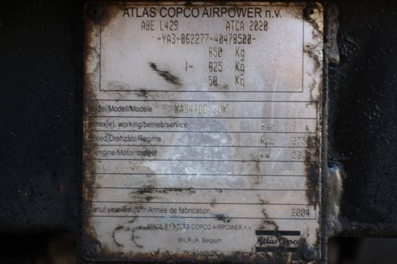 Compressor Atlas Copco XAS47DD BOX 2004 AS47DD BOX 2004 2 Compressors image 13