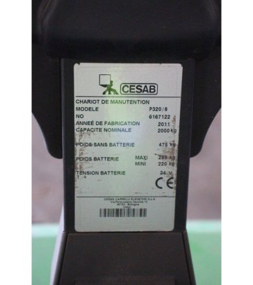 CESAB P320 Electric Pallet Truck 2000kg 2011 Cesab P320 2011 2 Pallet trucks image 13