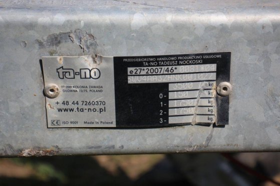 Cable reel trolley Ta-No 3500kg ta-no 2 Flatbed open trailers image 13