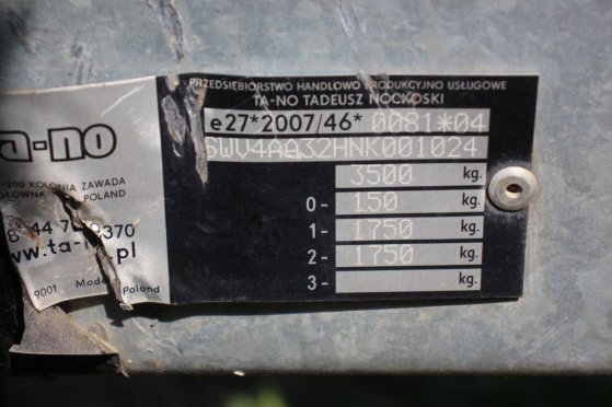 Cable reel trolley Ta-No 3500kg ta-no 2 Flatbed open trailers image 13