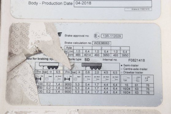 Reefer Semi-trailer Krone SD 2018 9357 2018 2 Refrigerated semi trailers image 13