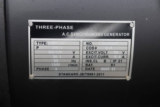 Generator Kawakenki KK25-III-SSS Diesel 25kVA 2025 New Kawakenki KK25-III-SSS 2025 1 Generators image 13