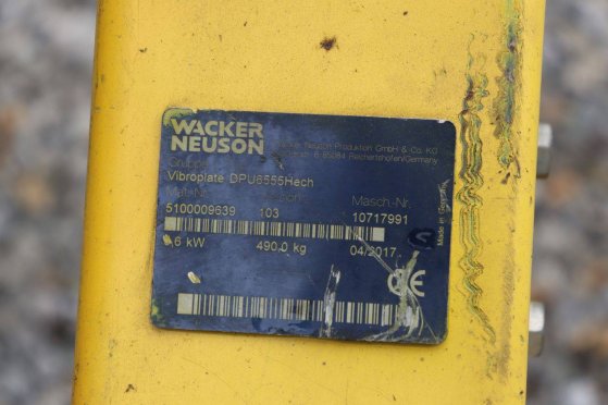 Vibratory Plate Wacker Neuson DPU6555Hech Diesel 2017 Neuson DPU6555Hech 2017 2 image 13