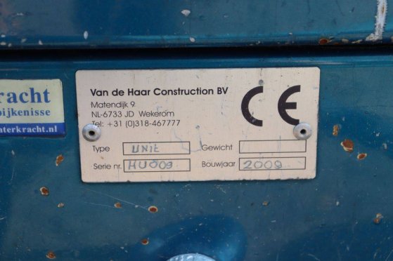 High-pressure cleaner Van de Haar Construction BV Unit Diesel 2009 BV UNIT 2009 2 image 13