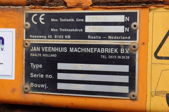 Kipper Jan Veenhuis JVZK 18000 2002 Jan Veenhuis JVZK 18000 2002 2 Dump trailers image 13