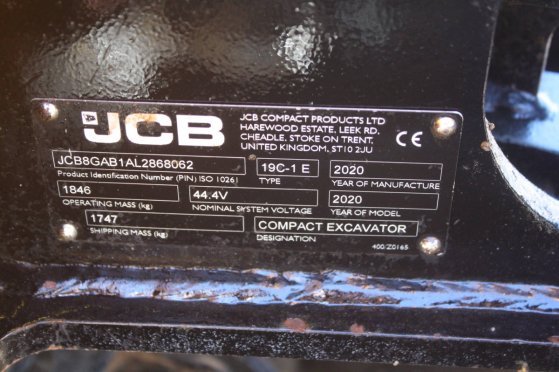 Mini excavator JCB 19C-1 E Electric 2020 19C-1 E 2020 2 image 13