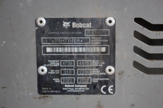Crawler excavator Bobcat E50Z Diesel 2022 E50Z 2022 2 Crawler Excavators image 13