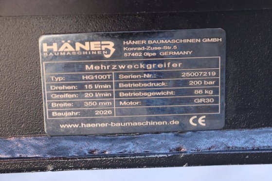 Häner HG100T 2026 Grabber New Haner HG100T 2026 1 image 13