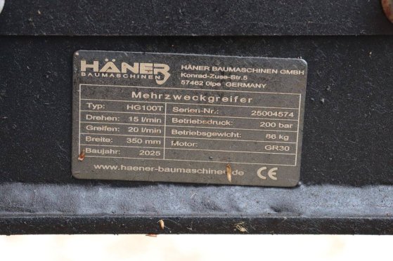 Häner HG100T 2025 Sorting Grab New Haner HG100T 2025 1 image 13