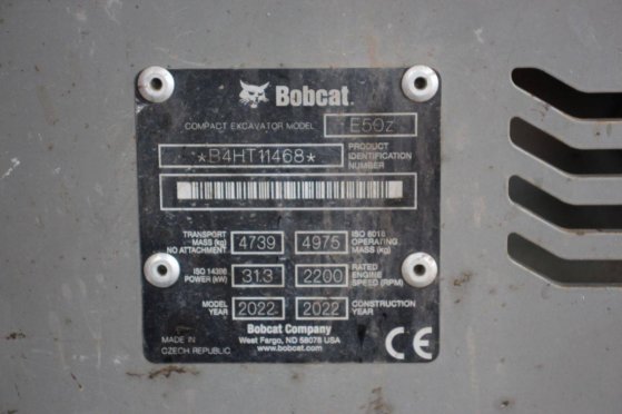 Crawler excavator Bobcat E50Z Diesel 2022 E50Z 2022 2 Crawler Excavators image 13