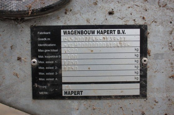 Aanhangwagen Hapert 3500kg 2018 Hapert TA 2018 2 Flatbed open trailers image 13