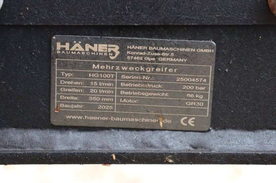 Häner HG100T 2025 Sorting Grab New Haner HG100T 2025 1 image 13