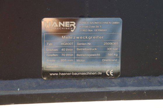 Häner HG600T 2026 Sorting Grab New Haner HG600T 2026 1 image 13