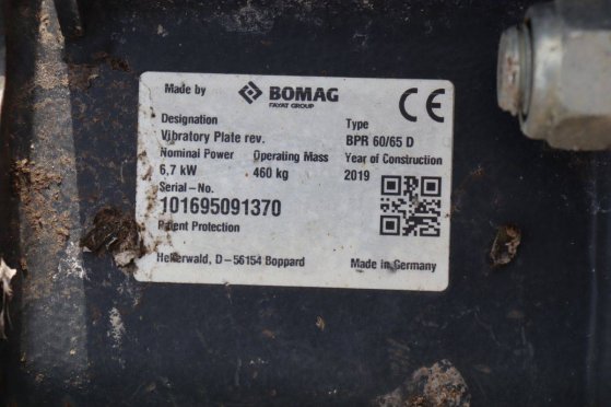 Vibratory plate Bomag BPR 60/65 D Diesel 6.7kW 2019 BPR 60/65 D 2019 2 image 14