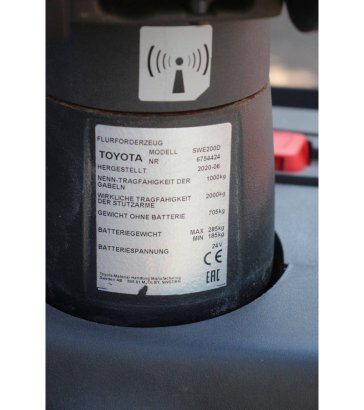 Toyota SWE200D Electric Stacker 2000kg 2.1m 2020 SWE200D 2020 2 image 14