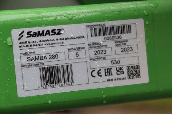 Windrower SaMASZ SAMBA 280 2023 Samasz SAMBA 280 2023 2 image 14