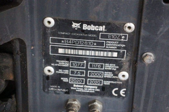 Mini excavator Bobcat E10Z Diesel 7.5kW 2020 E10Z 2020 2 image 14