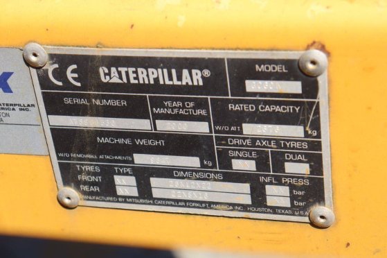 Caterpillar GC60K LPG Forklift 6000kg 2000 Onbekend 2 Forklift image 14