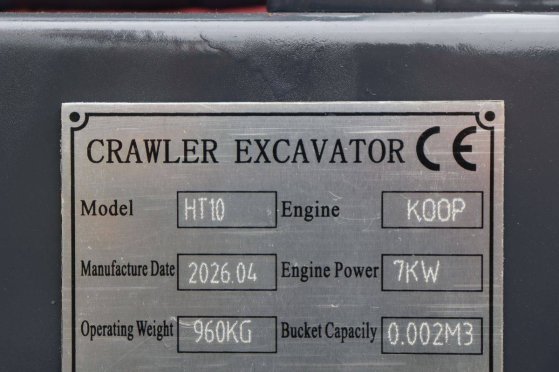 Mini Excavator Agri-Pro Crawler HT10 Diesel 7kW 2026 New Agri-Pro HT10 2026 1 image 14