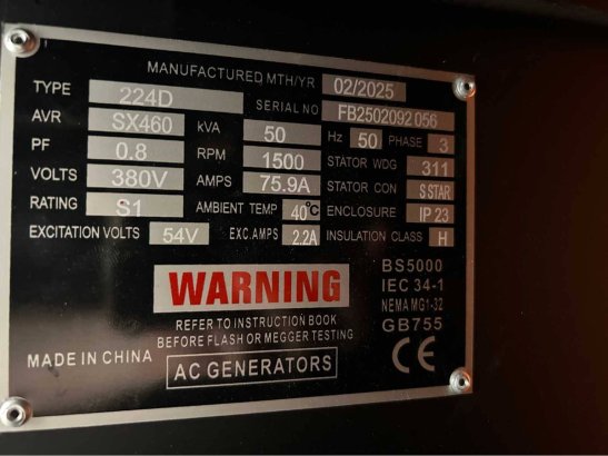 Generator RTE 7121 Diesel 50kVA 2026 New RTE 7121 2026 1 image 14