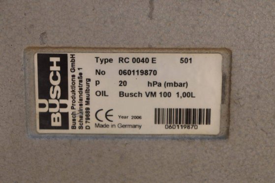 Vacuum unit Busch RC0040E Petrol 5.5 hp 2006 Busch RC0040E 2006 2 image 14