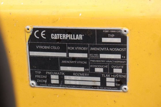 Forklift Caterpillar GP18N LPG 1800kg 4.75m 2004 GP18N 2004 2 Forklift image 14