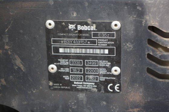 Crawler excavator Bobcat E35z Diesel 18.2kW 2022 E35z 2022 2 Crawler Excavators image 14