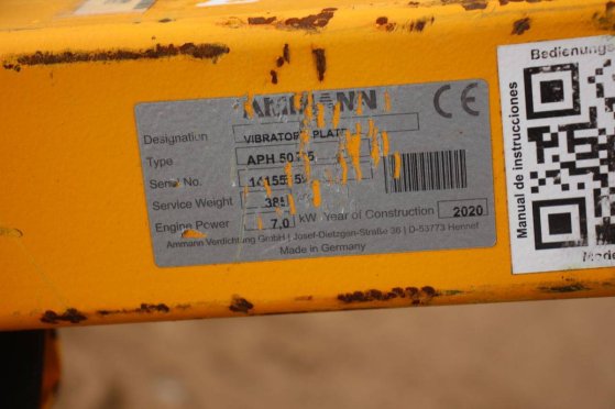 Ammann APH50/75 Diesel Vibratory Plate 7kW 2020 APH 50/75 2020 2 image 14