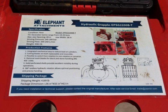 Hydraulic Grapple Elephant Attachments EPSG2200B-TD 2025 ATT EPSG2200B-TD 2025 2 image 14