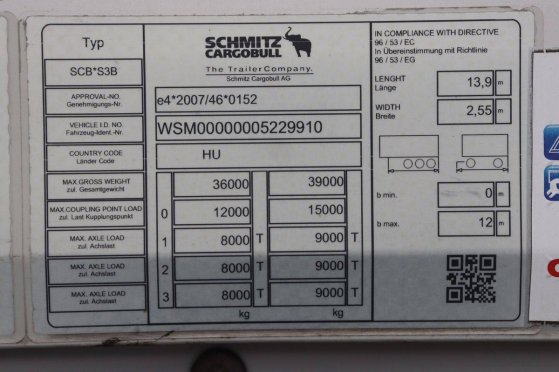 Closed Semi-Trailer Schmitz Cargobull SCB*S3B 2019 Schmitz Cargobull SCB*S3B 2019 2 Box semi-trailers image 14