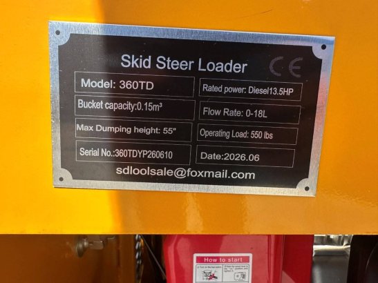 Mini Tracked Skid Steer Loader Sdlool 360TD Diesel 2026 New SDLOOL 360TD 2026 1 image 14