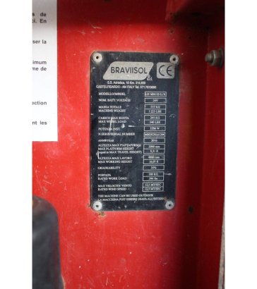 Braviisol LEONARDO HD OUTDOOR Electric Mast Lift 4.9m 2016 Braviisol LEONARDO HD OUTDOOR 2016 2 image 15