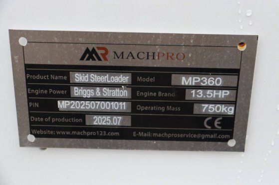 Skid steer loader Machpro MP360 Petrol 13.5hp 2025 Machpro MP360 2025 2 image 30