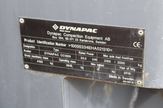 Road roller Dynapac CC1300 Diesel 33kW 2018 533 2018 2 image 15