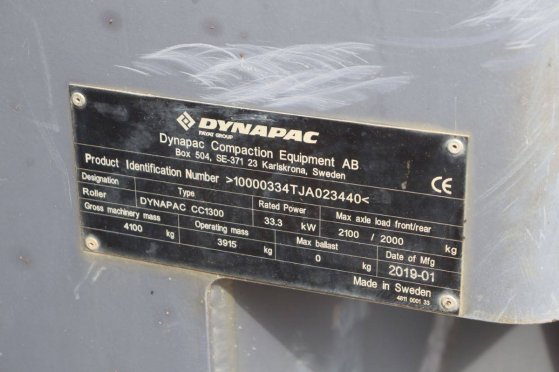 Road roller Dynapac CC1300 Diesel 33kW 2019 533 2019 2 image 15