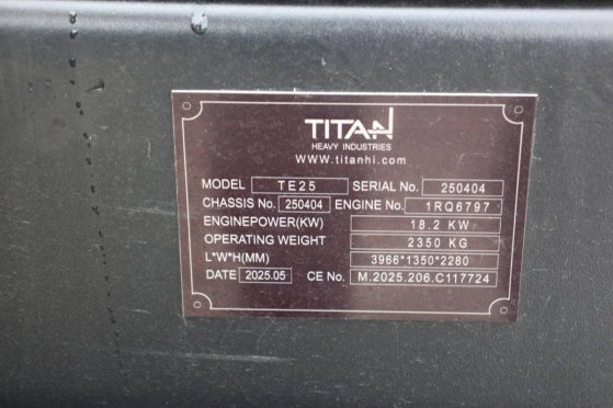 Titan TE25 Diesel Mini Excavator (Kubota engine) 2025 New Titan TE25 2025 1 image 30