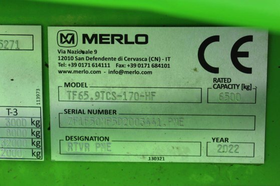 Merlo TF65.9 TCS 170-HF Diesel Telehandler 6500kg 8.8m 2022 TF65.9 TCS 170-HF 2022 2 image 15
