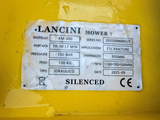 Flail mower for Lancini KM-800 2025 excavator New Lancini KM-800 2025 1 image 15