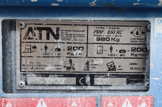 ATN Piaf 650RC Electric Mast Lift 200kg 2015 ATN Piaf 650RC 2015 2 image 15