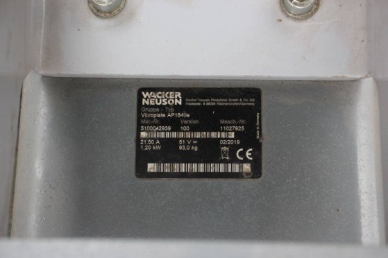 Wacker Neuson Vibroplate AP1840e Electric 2019 New Neuson Vibroplate AP1840e 2019 1 image 15