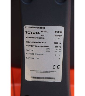 Stacker Toyo SWE120 Electric 1200kg 2.9m 2017 Toyo SWE120 2017 2 image 15