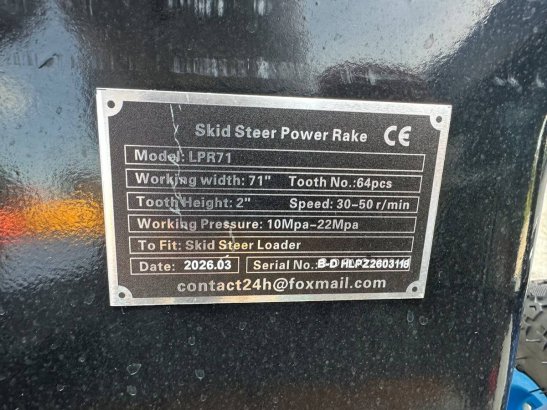 Rotary tiller/Stone roller suitable for skid steer loader Giyi LPR71 2026 Giyi LPR71 2026 2 image 15