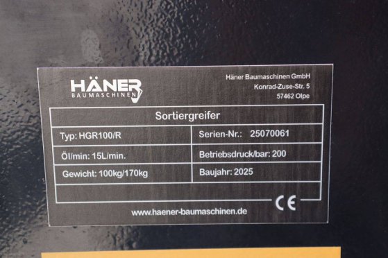 Haner HGR100 2025 Sorting Grab New Haner HGR100/R 2025 1 image 15