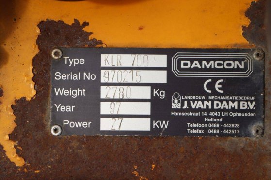 Tree root ball harvester Damcon KLR 700 Diesel 1997 DAMCON KLR 700 1997 2 image 15