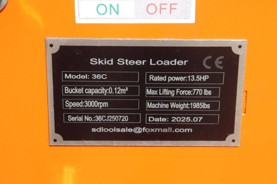 Skid Steer Loader 36C Diesel 2025 New Skid Steer 36C 2025 1 image 15