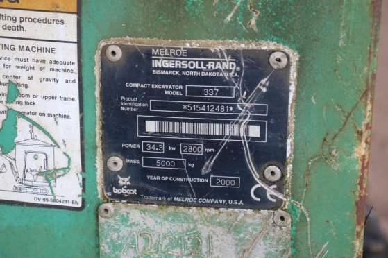 Crawler excavator Bobcat 337 Diesel 2000 337 2000 2 Crawler Excavators image 15