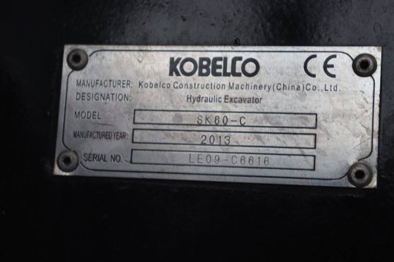 Kobelco SK60-C Crawler Excavator Diesel 42kW 2013 SK60-C 2013 2 Crawler Excavators image 15