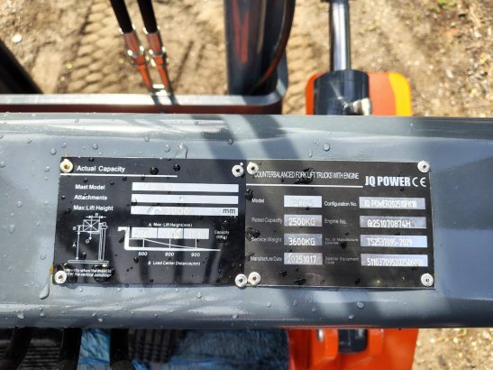 Forklift JQ Power CPCD25 Diesel 2500kg 3.0m 2025 New JQ Power CPCD25 2025 1 Forklift image 4