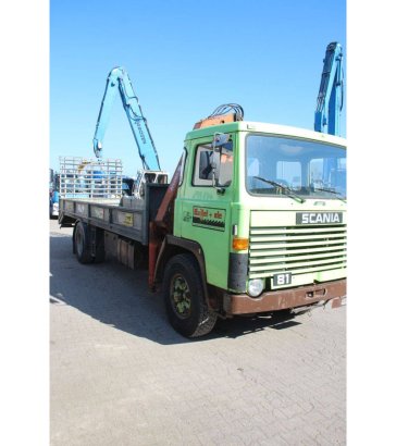 Crane truck Scania LB81 S54 Diesel 205hp 1980 LB81 S54 1980 2 Crane trucks image 6