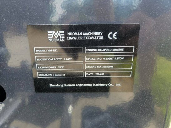 Nuoman NM-E12 Diesel Mini Excavator 2026 New Nuoman NM-E12 2026 1 image 22